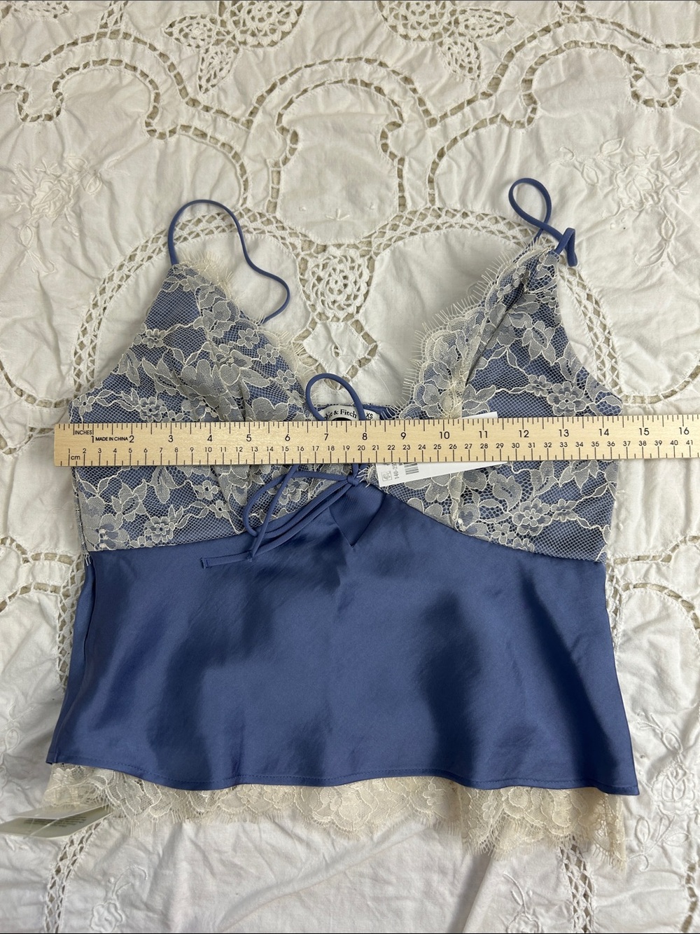 NWT Abercrombie & Fitch Bella Tie Front Cami XS - Picture 9 of 13
